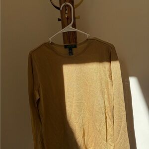 Ralph Lauren Metallic Gold Top